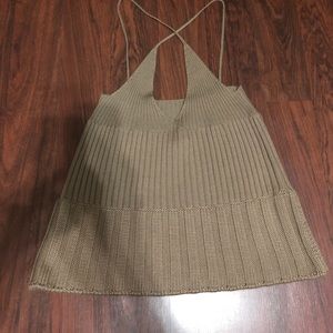 Casare Fabri Cashmere and Silk Racer back Top